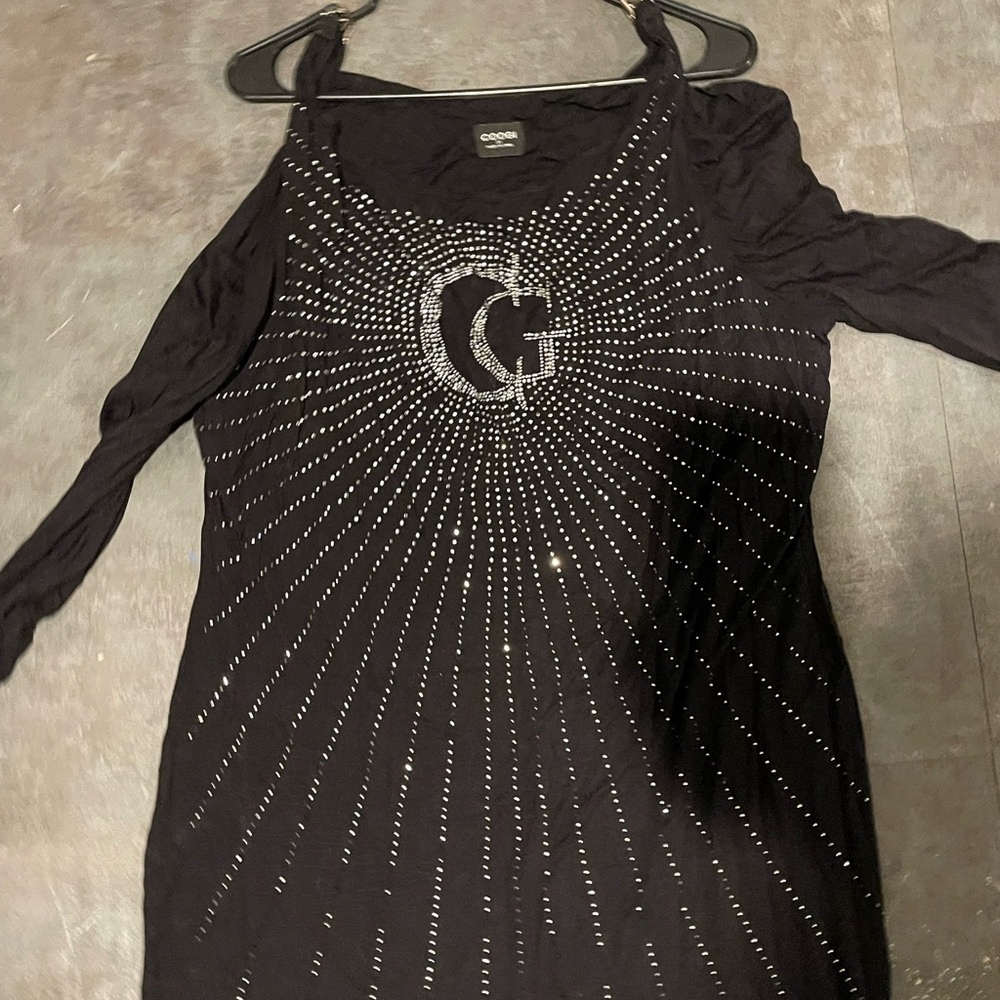 Coco Black Rhinestone Embellished Top